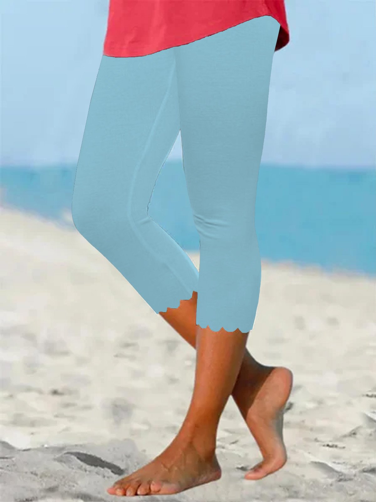 Na Plaży Na Co Dzień podstawowy Prosty Kolor wzorzyste elastyczny Talia wysoki elastyczny spalony kwiat Spodnie Plus Rozmiar