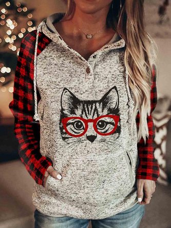 Sweter Na Boże Narodzenie Wzór Kota Druk Zwierząt