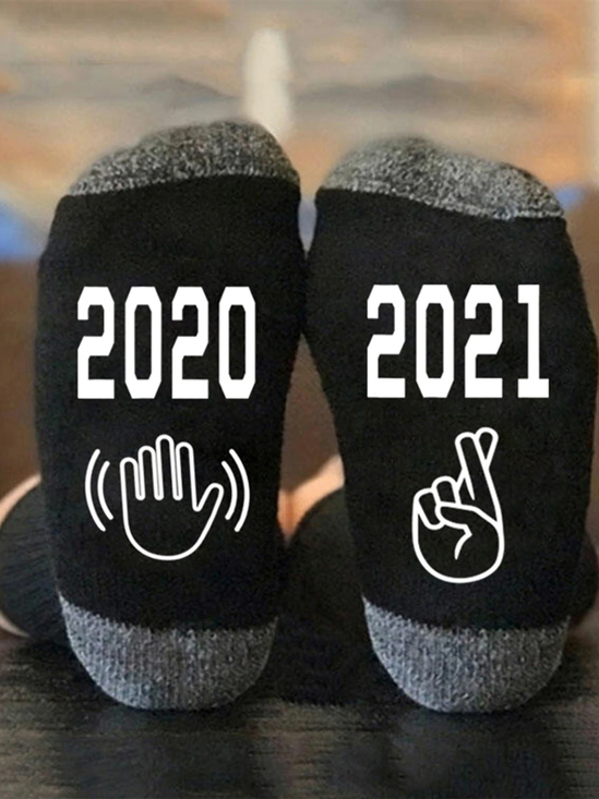 Skarpety Żegnamy Rok 2020, Życząc Powodzenia 2021 Dla Obu Płci