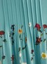Kwiatowy Tunika Okrągły Dekolt Sięgające Do Połowy Łydki W Kształcie Litery A Sukienka